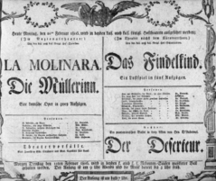 Theaterzettel (Oper und Burgtheater in Wien) 18060210 Seite: 1