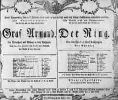 Theaterzettel (Oper und Burgtheater in Wien) 18060213 Seite: 1