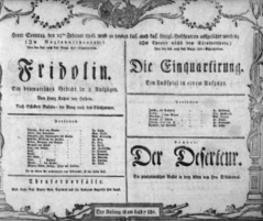 Theaterzettel (Oper und Burgtheater in Wien) 18060223 Seite: 1