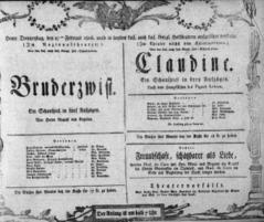 Theaterzettel (Oper und Burgtheater in Wien) 18060227 Seite: 1