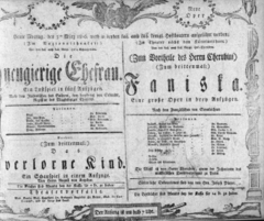 Theaterzettel (Oper und Burgtheater in Wien) 18060303 Seite: 1