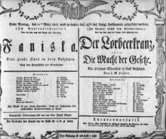 Theaterzettel (Oper und Burgtheater in Wien) 18060310 Seite: 1