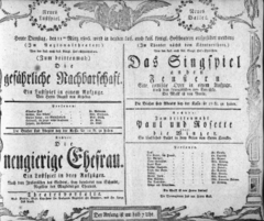 Theaterzettel (Oper und Burgtheater in Wien) 18060311 Seite: 1