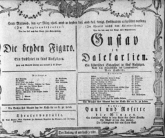 Theaterzettel (Oper und Burgtheater in Wien) 18060319 Seite: 1