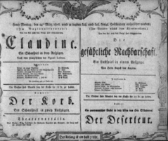 Theaterzettel (Oper und Burgtheater in Wien) 18060324 Seite: 1