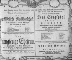 Theaterzettel (Oper und Burgtheater in Wien) 18060329 Seite: 1