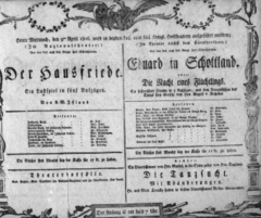 Theaterzettel (Oper und Burgtheater in Wien) 18060409 Seite: 1