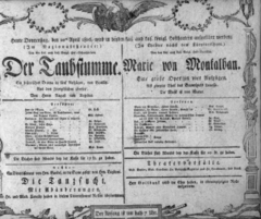 Theaterzettel (Oper und Burgtheater in Wien) 18060410 Seite: 1