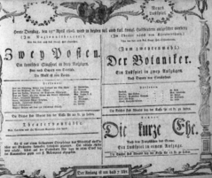 Theaterzettel (Oper und Burgtheater in Wien) 18060415 Seite: 1