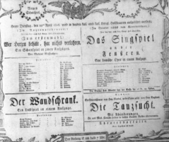 Theaterzettel (Oper und Burgtheater in Wien) 18060422 Seite: 1