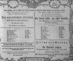 Theaterzettel (Oper und Burgtheater in Wien) 18060425 Seite: 1