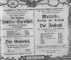 Theaterzettel (Oper und Burgtheater in Wien) 18060503 Seite: 1