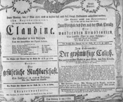 Theaterzettel (Oper und Burgtheater in Wien) 18060505 Seite: 1