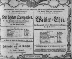 Theaterzettel (Oper und Burgtheater in Wien) 18060515 Seite: 1