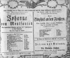 Theaterzettel (Oper und Burgtheater in Wien) 18060520 Seite: 1