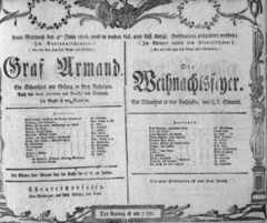 Theaterzettel (Oper und Burgtheater in Wien) 18060604 Seite: 1