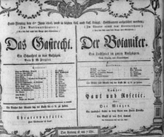 Theaterzettel (Oper und Burgtheater in Wien) 18060606 Seite: 1