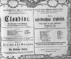 Theaterzettel (Oper und Burgtheater in Wien) 18060607 Seite: 1