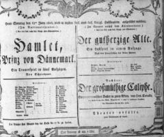 Theaterzettel (Oper und Burgtheater in Wien) 18060615 Seite: 1