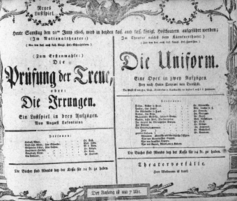 Theaterzettel (Oper und Burgtheater in Wien) 18060621 Seite: 1
