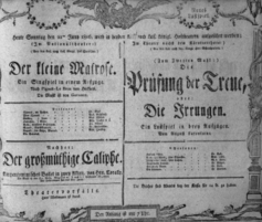 Theaterzettel (Oper und Burgtheater in Wien) 18060622 Seite: 1