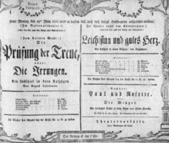 Theaterzettel (Oper und Burgtheater in Wien) 18060623 Seite: 1