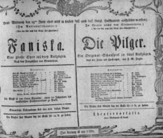 Theaterzettel (Oper und Burgtheater in Wien) 18060625 Seite: 1