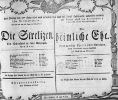 Theaterzettel (Oper und Burgtheater in Wien) 18060627 Seite: 1