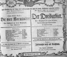 Theaterzettel (Oper und Burgtheater in Wien) 18060628 Seite: 1