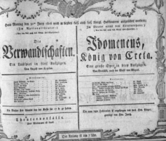 Theaterzettel (Oper und Burgtheater in Wien) 18060630 Seite: 1