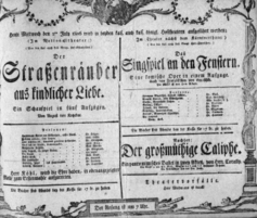 Theaterzettel (Oper und Burgtheater in Wien) 18060702 Seite: 1