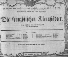 Theaterzettel (Oper und Burgtheater in Wien) 18060707 Seite: 1