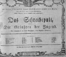 Theaterzettel (Oper und Burgtheater in Wien) 18060804 Seite: 1