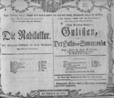 Theaterzettel (Oper und Burgtheater in Wien) 18060805 Seite: 1