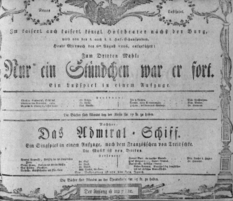 Theaterzettel (Oper und Burgtheater in Wien) 18060806 Seite: 1