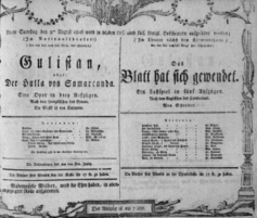 Theaterzettel (Oper und Burgtheater in Wien) 18060809 Seite: 1