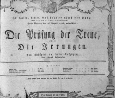 Theaterzettel (Oper und Burgtheater in Wien) 18060818 Seite: 1
