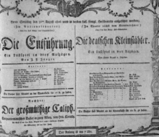 Theaterzettel (Oper und Burgtheater in Wien) 18060831 Seite: 1
