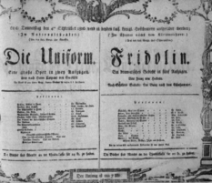 Theaterzettel (Oper und Burgtheater in Wien) 18060904 Seite: 1