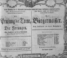 Theaterzettel (Oper und Burgtheater in Wien) 18060906 Seite: 1