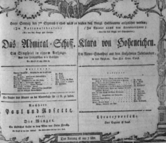 Theaterzettel (Oper und Burgtheater in Wien) 18060907 Seite: 1