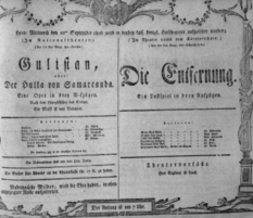 Theaterzettel (Oper und Burgtheater in Wien) 18060910 Seite: 1