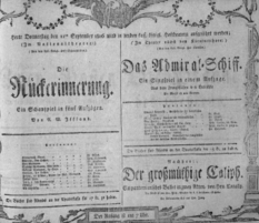Theaterzettel (Oper und Burgtheater in Wien) 18060911 Seite: 1