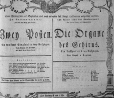 Theaterzettel (Oper und Burgtheater in Wien) 18060912 Seite: 1