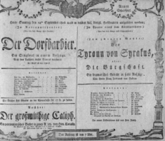 Theaterzettel (Oper und Burgtheater in Wien) 18060914 Seite: 1