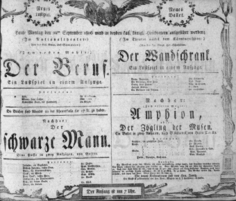 Theaterzettel (Oper und Burgtheater in Wien) 18060922 Seite: 1
