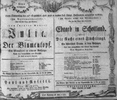 Theaterzettel (Oper und Burgtheater in Wien) 18060925 Seite: 1