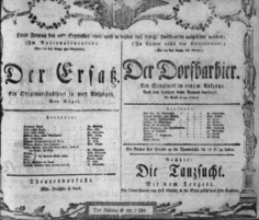 Theaterzettel (Oper und Burgtheater in Wien) 18060926 Seite: 1