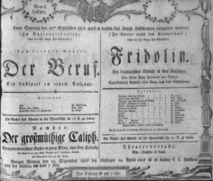 Theaterzettel (Oper und Burgtheater in Wien) 18060928 Seite: 1