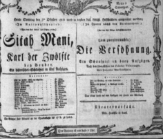 Theaterzettel (Oper und Burgtheater in Wien) 18061005 Seite: 1